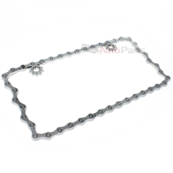 Chain Design Chrome Metal License Plate Frame