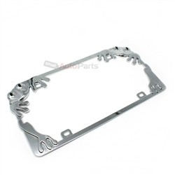 Frog Design Chrome Metal License Plate Frame