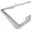 Cross Chrome Metal License Plate Frame