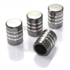 Gray Billet Aluminum Tire Valve Stem Caps