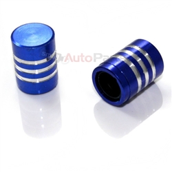 Blue Billet Aluminum Tire Valve Stem Caps