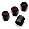 Buick GS Red Logo Black ABS Tire Valve Stem Caps