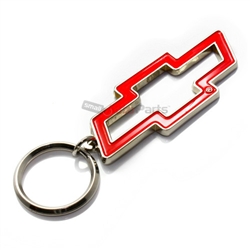 Chevy Red Bowtie Chrome Keychain