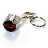 Chevy Red Bowtie Logo Piston Shape Key Chain