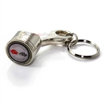 Chevy Corvette C1 White Logo Piston Shape Key Chain