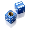 Blue Dice Tire Valve Stem Caps