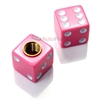 Pink Dice Tire Valve Stem Caps