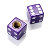 Purple Dice Tire Valve Stem Caps