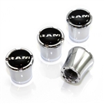 Dodge Ram Logo Chrome Tire Valve Stem Caps