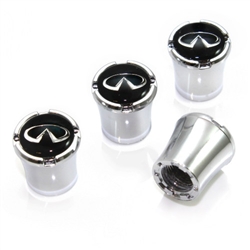 Infiniti Logo Chrome Tire Valve Stem Caps