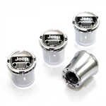 Jeep Logo Chrome Tire Valve Stem Caps