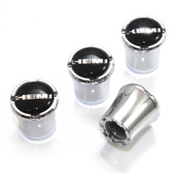 Hemi Logo Chrome Tire Valve Stem Caps