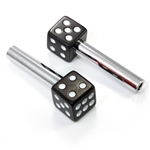 Black Dice Car Door Lock Knobs