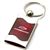 Premium Chrome Spun Wave Burgundy Chevrolet Camaro Genuine Logo Key Chain Ring