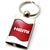 Premium Chrome Spun Wave Red Hemi Genuine Logo Key Chain Fob Ring