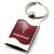 Premium Chrome Spun Wave Red Pontiac Genuine Logo Emblem Key Chain Fob Ring