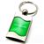 Premium Chrome Spun Wave Green Chrysler Genuine Logo Emblem Key Chain Fob Ring