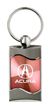 Premium Chrome Spun Wave Pink Acura A Genuine Logo Key Chain Fob Ring