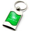 Premium Chrome Spun Wave Green Land Range Rover Logo Key Chain Fob Ring