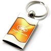 Premium Chrome Spun Wave Orange Land Range Rover Logo Key Chain Fob Ring