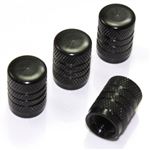 4 Black Aluminum Tire Wheel Air Stem Valve Caps Covers for Cars-Trucks-SUV
