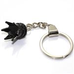 3D Black Crown Key Chain Ring Fob - for house, home, car, truck, bike keys