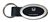 Genuine Black Leather Oval Silver Honda Odyssey Logo Key Chain Fob Ring