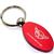 Red Aluminum Metal Oval Chevy Corvette C5 Logo Key Chain Fob Chrome Ring