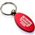 Red Aluminum Metal Oval Jeep Grille Logo Key Chain Fob Chrome Ring
