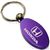 Purple Aluminum Metal Oval Honda Logo Key Chain Fob Chrome Ring