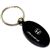 Black Aluminum Metal Oval Honda Accord Logo Key Chain Fob Chrome Ring