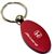 Burgundy Aluminum Metal Oval Honda Accord Logo Key Chain Fob Chrome Ring