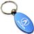 Blue Aluminum Metal Oval Acura Logo Key Chain Fob Chrome Ring