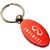 Orange Aluminum Metal Oval Infiniti Logo Key Chain Fob Chrome Ring