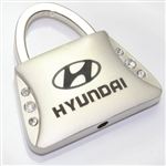Hyundai Logo Metal Purse Shape Crystal Diamond Bling Key Chain Ring