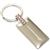 Dodge Stripes Logo Metal Chrome Rectangular Pink Crystal Diamond Bling Key Chain