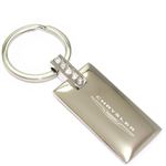 Chrysler Logo Metal Chrome Rectangular Crystal Diamond Bling Key Chain