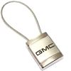 GMC Logo Metal Silver Chrome Cable Car Key Chain Ring Fob