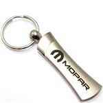 Mopar Logo Metal Silver Chrome Blade Car Key Chain Ring Fob