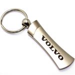 Volvo Logo Metal Silver Chrome Blade Car Key Chain Ring Fob