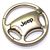 Jeep Logo Metal Steering Wheel Shape Car Key Chain Ring Fob