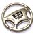 Jeep Grille Logo Metal Steering Wheel Shape Car Key Chain Ring Fob