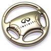 Infiniti Logo Metal Steering Wheel Shape Car Key Chain Ring Fob