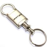 Dodge SRT8 Logo Metal Satin Chrome Valet Pull Apart Key Chain Ring Fob