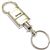 Jeep Wrangler Logo Metal Satin Chrome Valet Pull Apart Key Chain Ring Fob