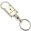 Pontiac Logo Metal Satin Chrome Valet Pull Apart Key Chain Ring Fob