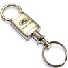 Land Range Rover Logo Metal Satin Chrome Valet Pull Apart Key Chain Ring Fob