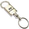 Hyundai Logo Metal Satin Chrome Valet Pull Apart Key Chain Ring Fob