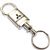 Mitsubishi Logo Metal Satin Chrome Valet Pull Apart Key Chain Ring Fob