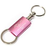 Ford Mustang GT Pink Logo Metal Aluminum Valet Pull Apart Key Chain Ring Fob